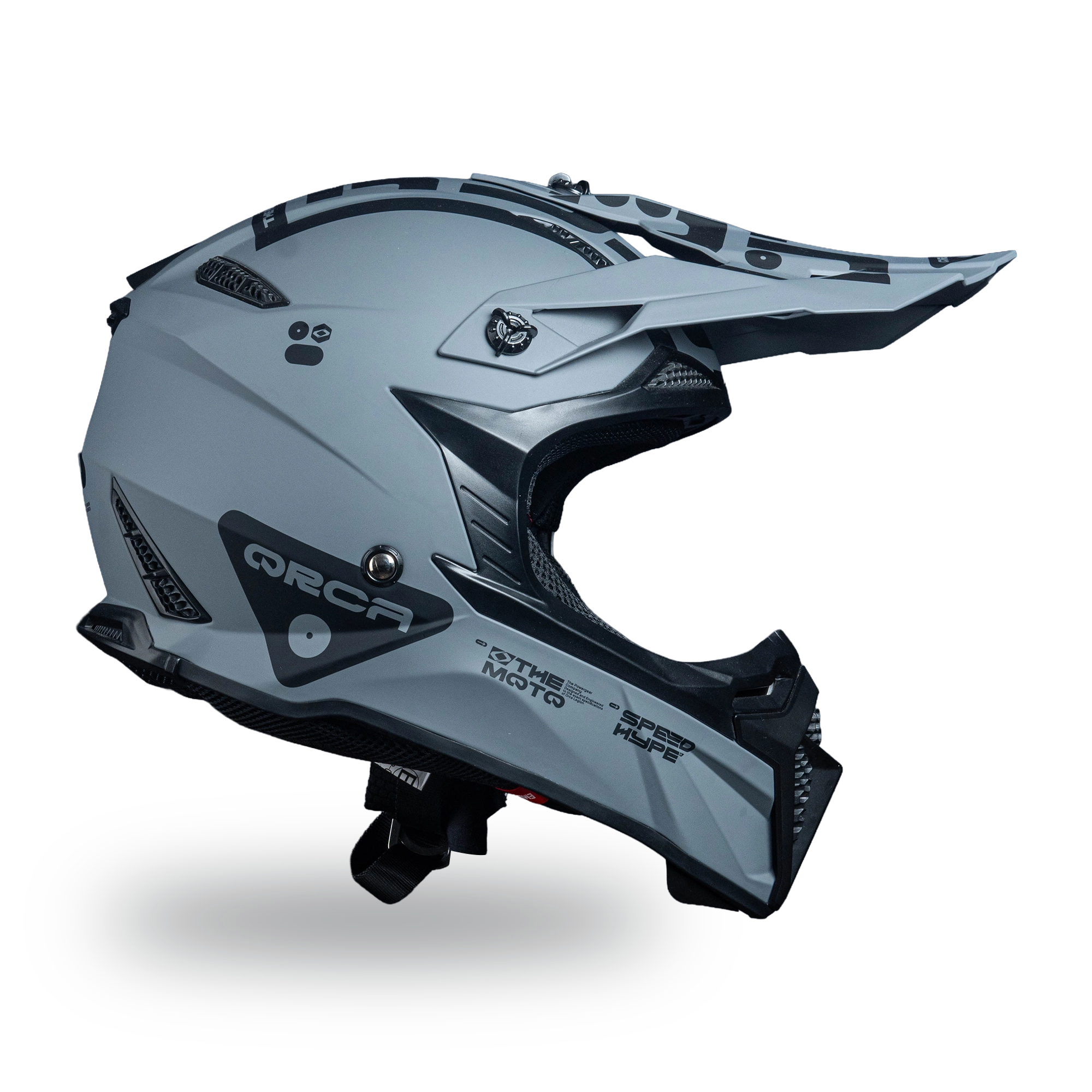 Orca Powergear - HELM THETA FULL FACE CROSS GREY BLACK MATTE