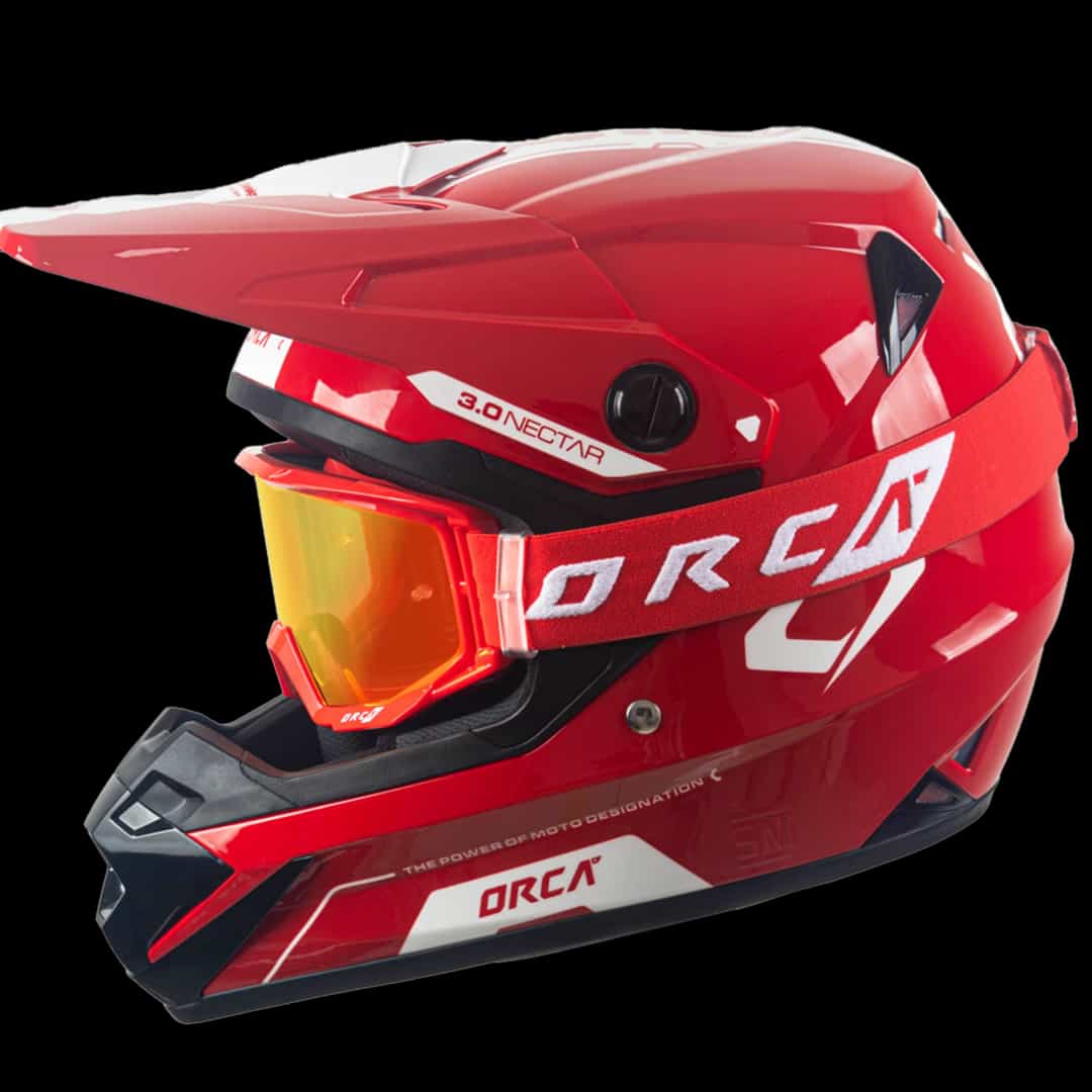 Bundling Helm Nectar 3.0 Red White + Goggle Aeroview Red