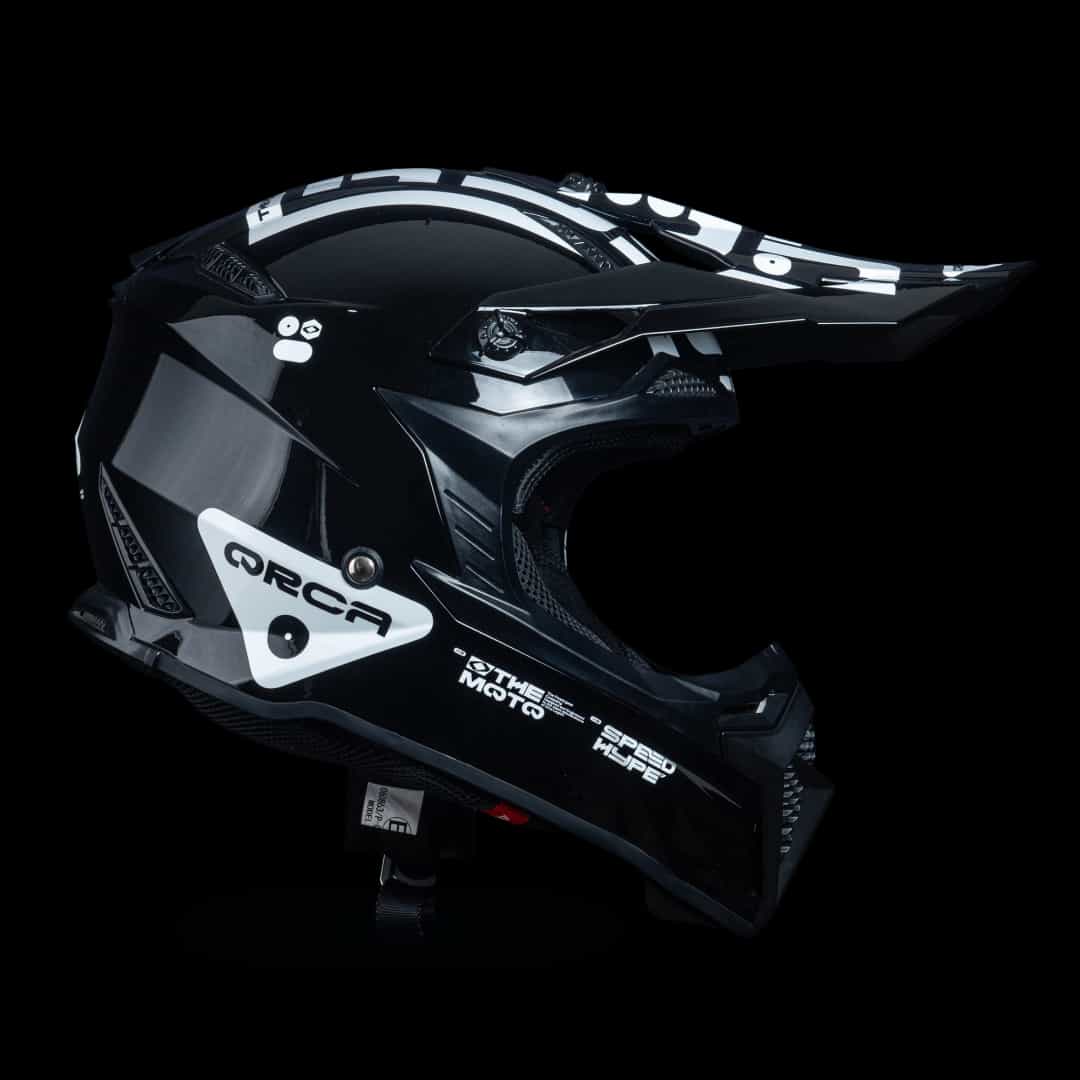 Orca Powergear - HELM THETA FULL FACE CROSS BLACK/WHITE GLOSSY
