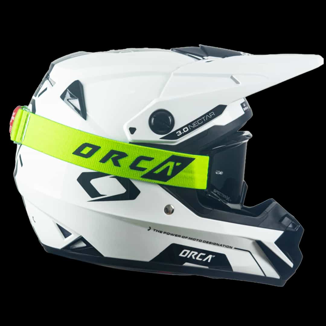 Bundling Helm Nectar 3.0 White Black + Goggle Aeroview Yellow Fluo