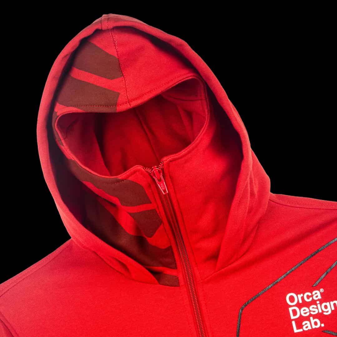 Jacket Orca Kage Hoodie Zipper Balaclava - Red