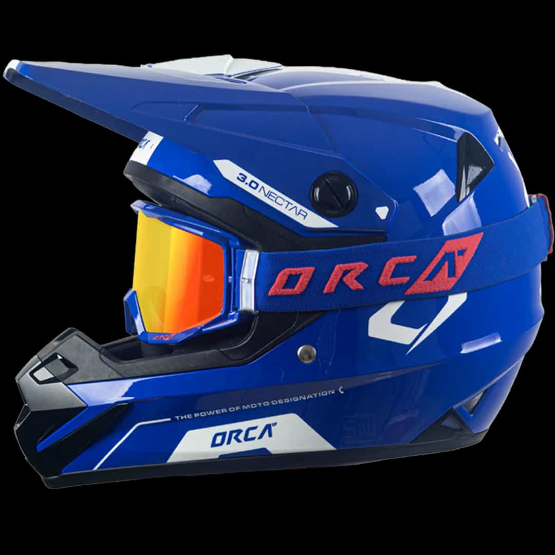 Bundling Helm Nectar 3.0 Blue White + Goggle Aeroview Blue Red