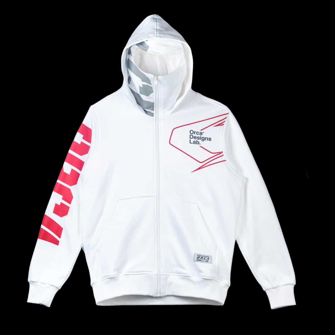 Jacket Orca Kage Hoodie Zipper Balaclava - White