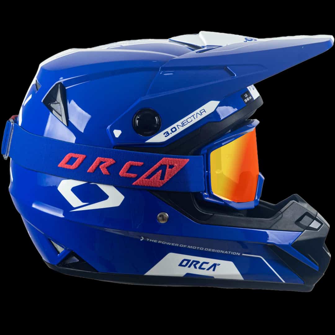 Bundling Helm Nectar 3.0 Blue White + Goggle Aeroview Blue Red