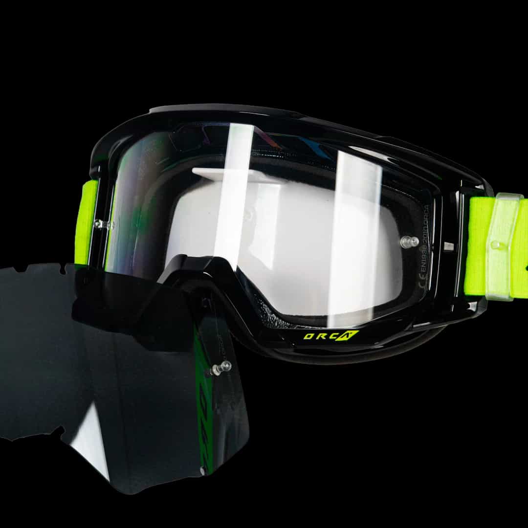 Bundling Goggle Aeroview Yellow Fluo + Clear Lens Aeroview Spectra-x